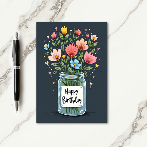 Joyful Birthday Painted Card