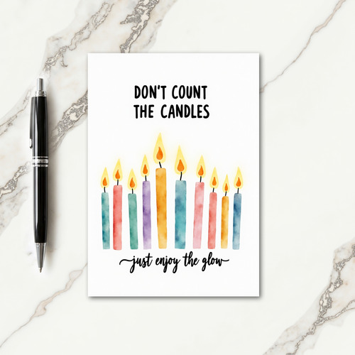 Joyful Birthday Pastel Candle Art Card
