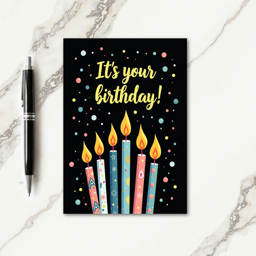 Joyful Birthday Patterned Sticks Card