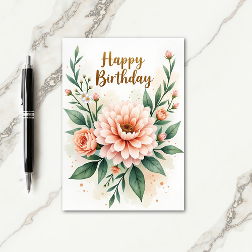 Joyful Birthday Peach Card