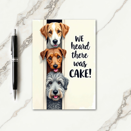 Joyful Birthday Peeking Pups Card