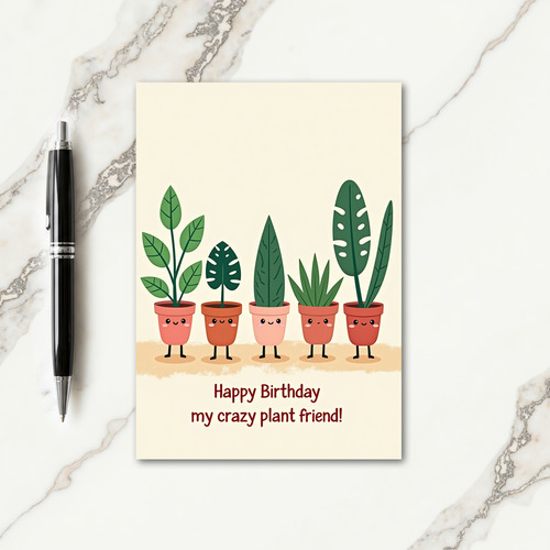 Joyful Birthday Plant Friends Card
