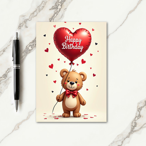 Joyful Birthday Plush Toy Card