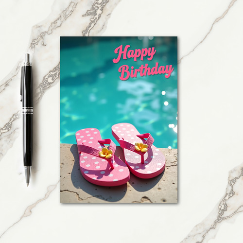 Joyful Birthday Poolside Card