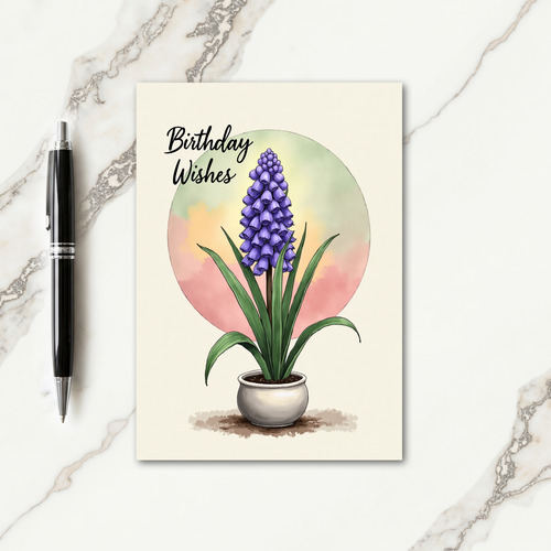 Joyful Birthday Potted Flower Card