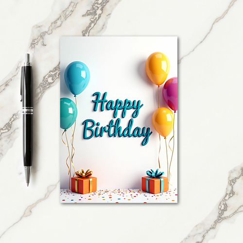 Joyful Birthday Presents Card