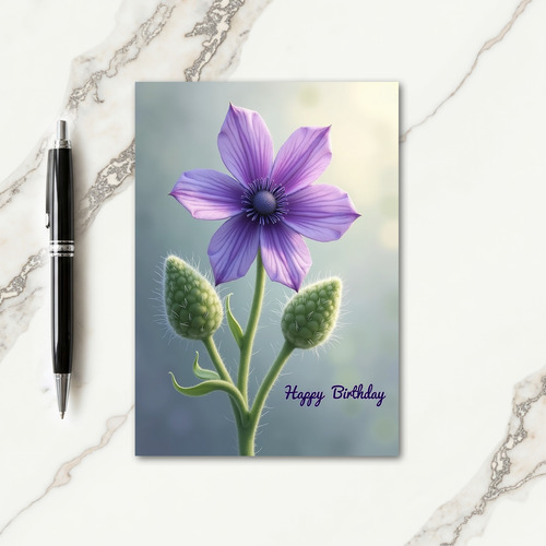 Joyful Birthday Purple Bloom Card