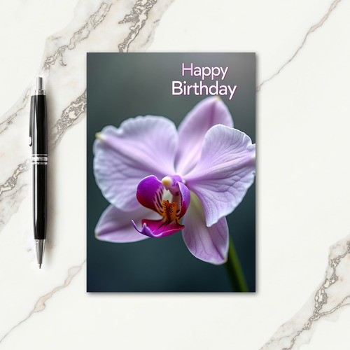 Joyful Birthday Purple Petal Card