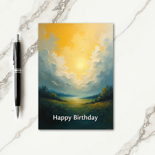 Joyful Birthday Radiant Sky Card