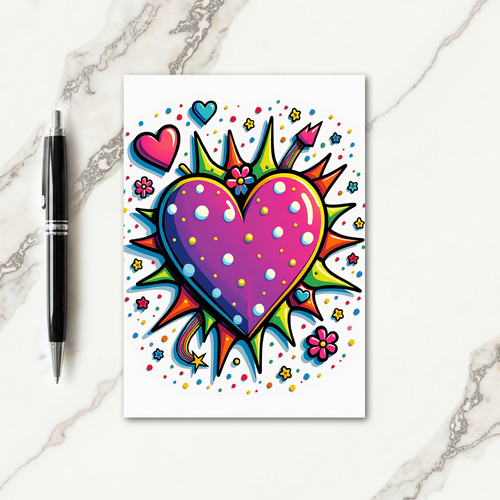 Joyful Birthday Rainbow Heart Card