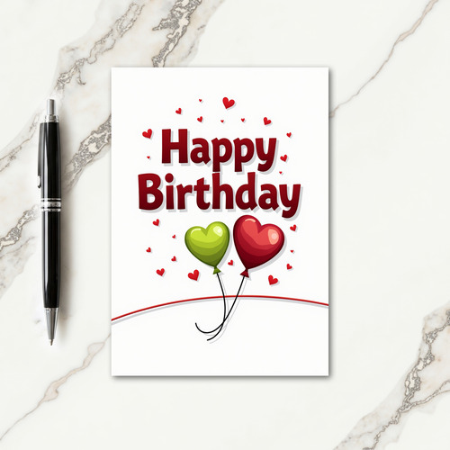 Joyful Birthday Red Letter Card