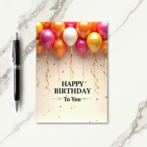 Joyful Birthday Reflective Orbs Card
