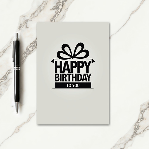 Joyful Birthday Ribbon Bow Card