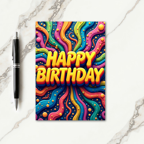 Joyful Birthday Ribbon Card