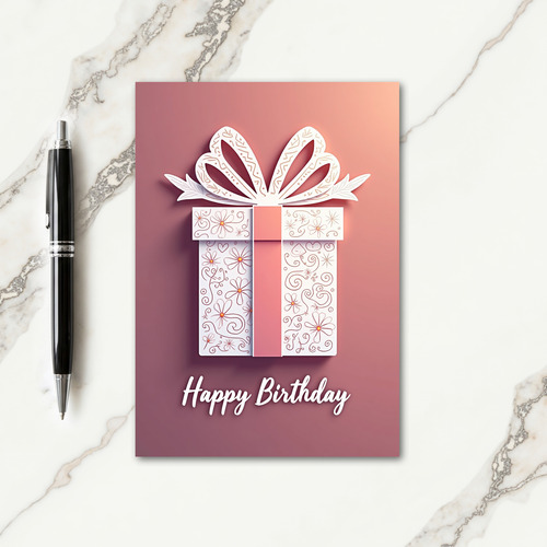 Joyful Birthday Rose Box Card