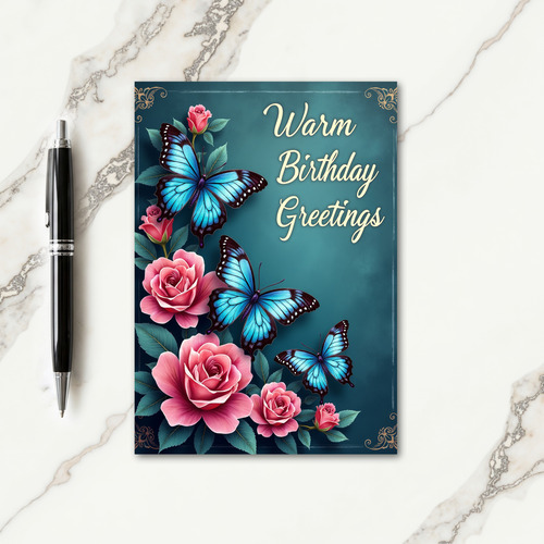 Joyful Birthday Rose Card