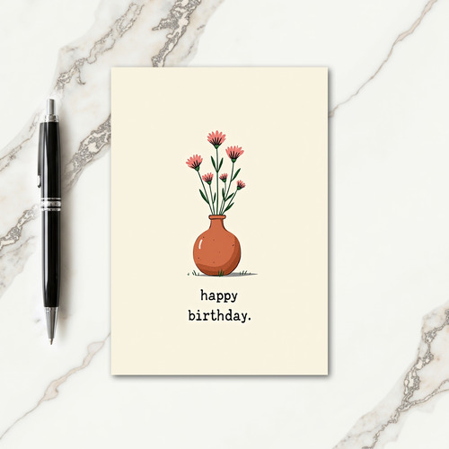 Joyful Birthday Rustic Bloom Card