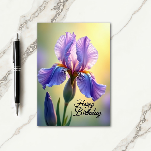 Joyful Birthday Sapphire Flower Card