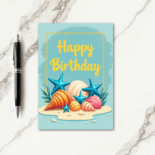Joyful Birthday Seashells Card