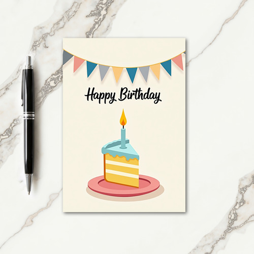 Joyful Birthday Slice Card