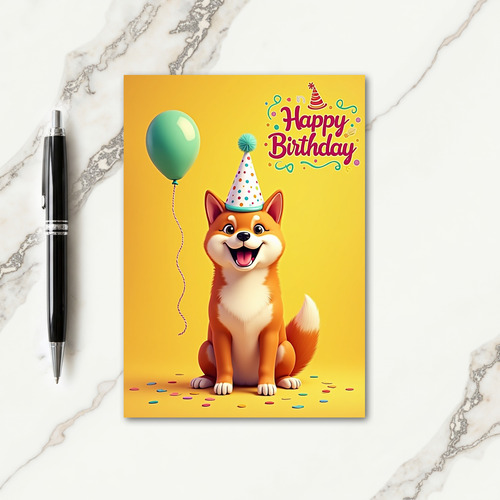 Joyful Birthday Smiling Pup Card