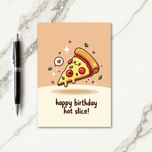 Joyful Birthday Smiling Slice Card