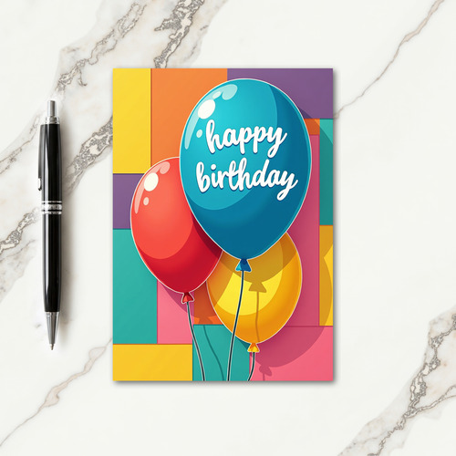Joyful Birthday Spheres Card