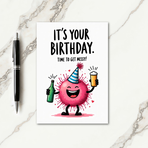 Joyful Birthday Spiky Orb Card