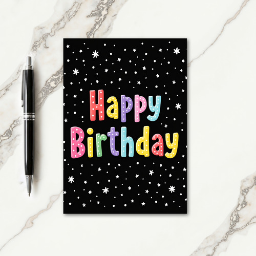 Joyful Birthday Sprinkle Star Card