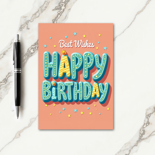 Joyful Birthday Sprinkle Text Card