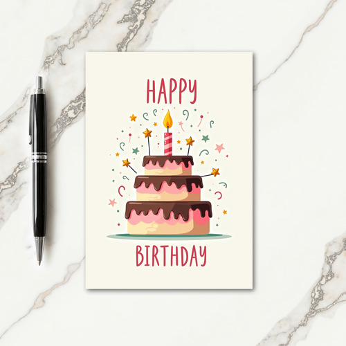 Joyful Birthday Star Card