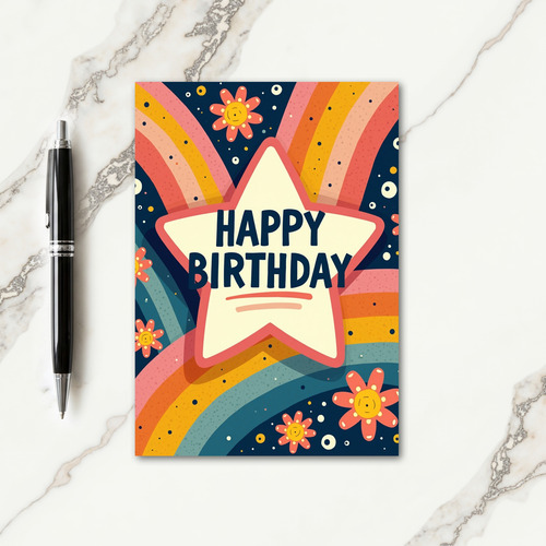 Joyful Birthday Star Confetti Card