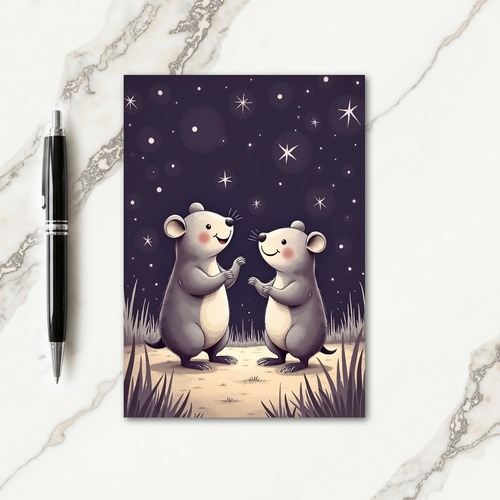 Joyful Birthday Starlit Creatures Card