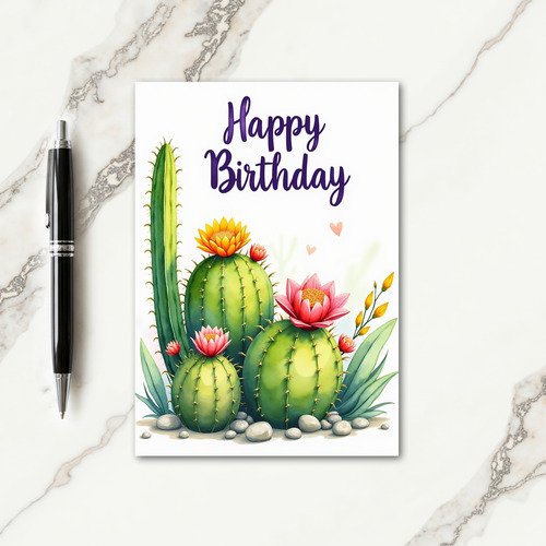 Joyful Birthday Succulent Card
