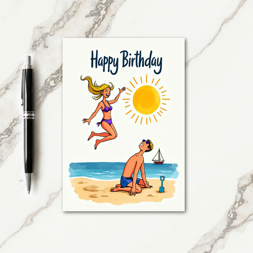 Joyful Birthday Sun Celebration Card