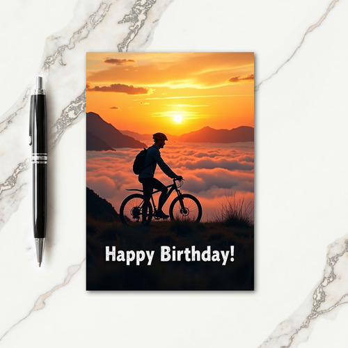 Joyful Birthday Sunset Card