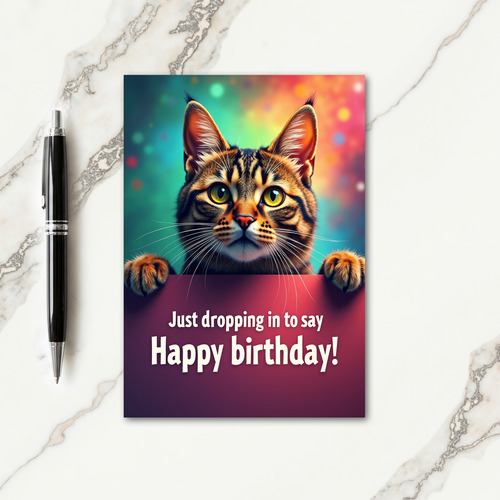 Joyful Birthday Tabby Card