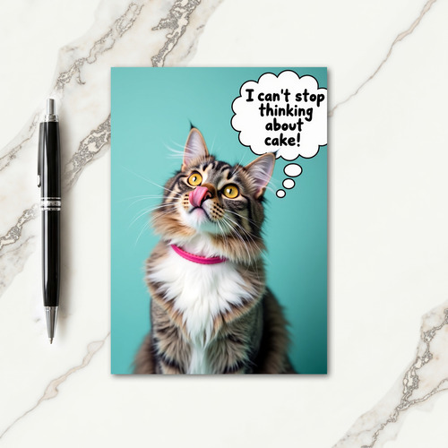 Joyful Birthday Tabby Feline Card
