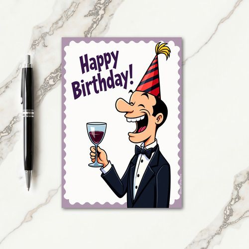 Joyful Birthday Tuxedo Man Card