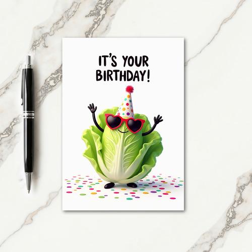 Joyful Birthday Veggie Character Card