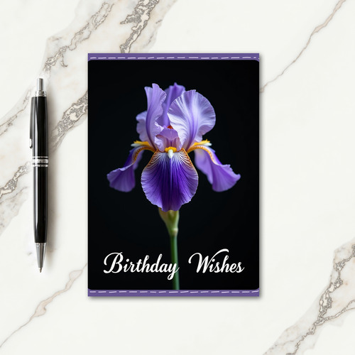 Joyful Birthday Violet Flower Card
