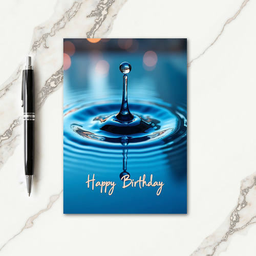 Joyful Birthday Water Ripple Card