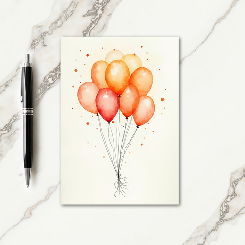 Joyful Birthday Watercolor Forms Card