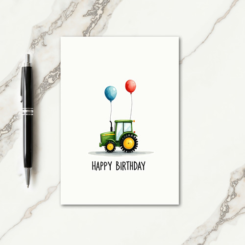 Joyful Birthday Watercolor Vehicle Card