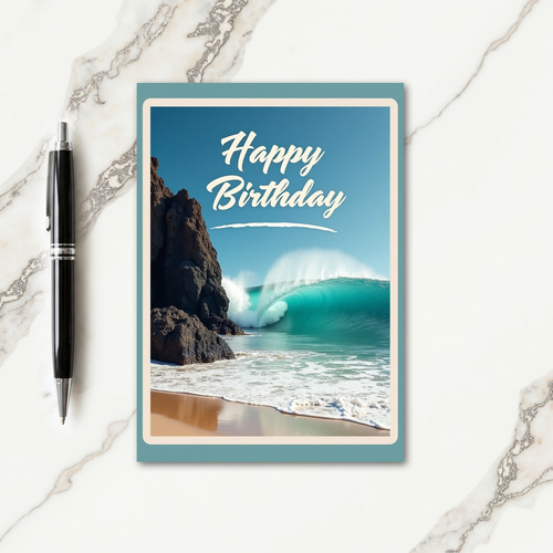 Joyful Birthday Wave Card