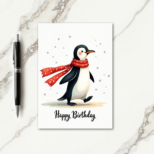 Joyful Birthday Whimsical Bird Card