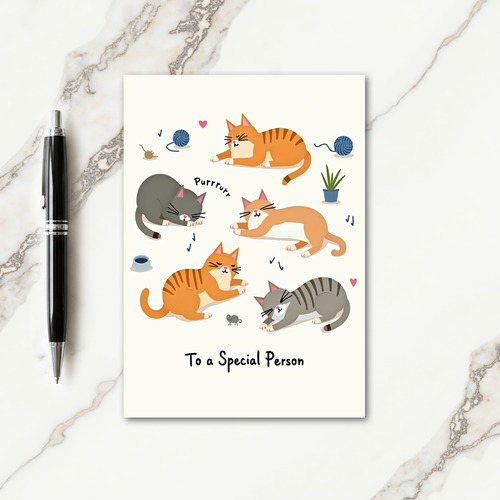 Joyful Birthday Whimsical Cats Card