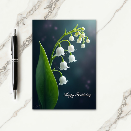 Joyful Birthday White Blossom Card