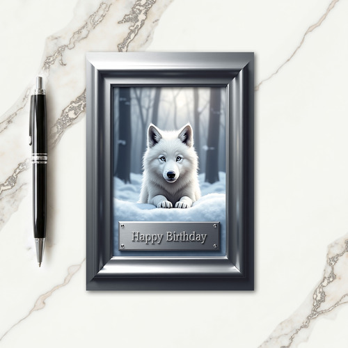 Joyful Birthday White Dog Card
