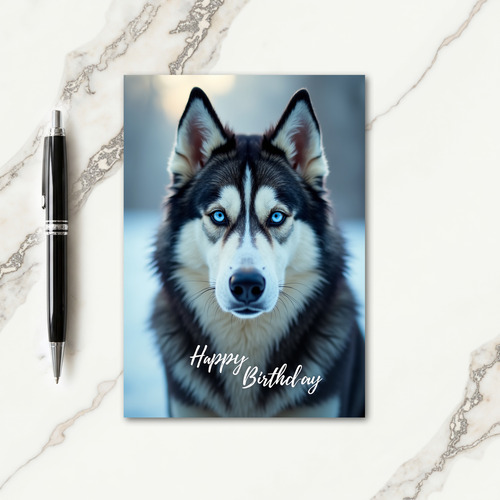 Joyful Birthday Wolf Animal Card